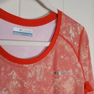 Columbia Omni-Shade Solar Chill 2.0 Sun Shirt LS Orange Camo Women's M AK2662